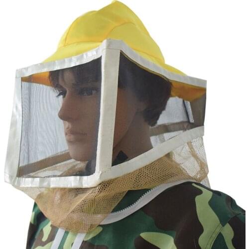 Beekeeper Hat Beekeeping Tool Sting-Less Binding Square Folding Veil with Elastic High Quality Square Folding Bee Hat And Veil
