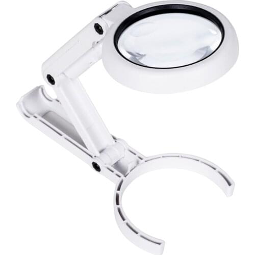 For Newspaper 5X 11X Folding Lamp Lupa Loupe Magnifier Reading Portable Handheld Illuminated Magnifying Glass With 8 LED Lights