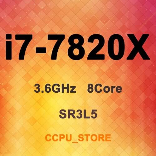 Core i7-7820X SR3L5 3.6GHz 8Core 16Thread 11MB 140W LGA2066 X299 CPU Processor