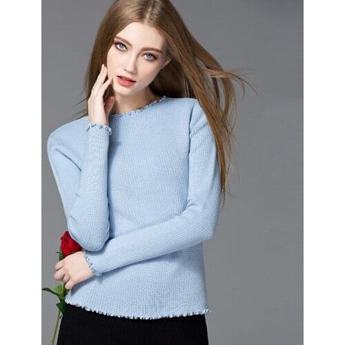 Women Sweaters And Pullovers Cotton Spandex O-neck Full New Top Poncho Blusas De Inverno Feminina 2018 Autumn Wave Pullover