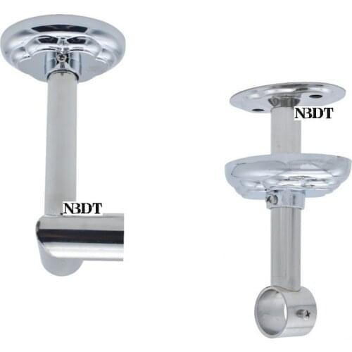 1Piece Stainless Steel Ceiling Hanging Bracket Corner Flange For 25MM Tube Pipe With Decorative Cover