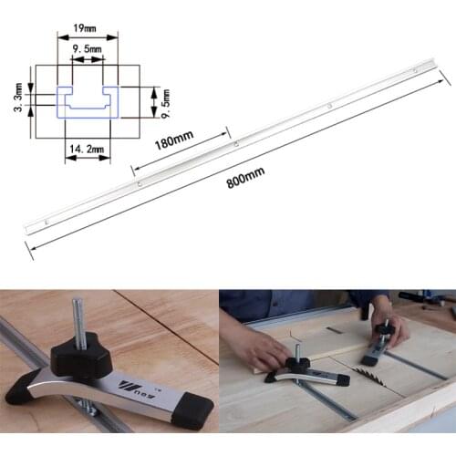 14.2mm T-tracks Slot Miter Track Jig Fixture Aluminium Alloy T-Slot Woodworking Pressboard Clamp,T Screw T Slider Pressure Block