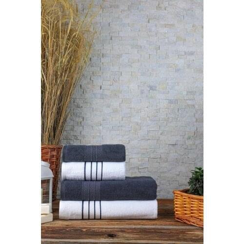 4 pcs Turkish Towel Set | Beach Towel | Face Hand Towels Set | Hotel & Spa Quality quick Dry highly Absorbent English Towel
