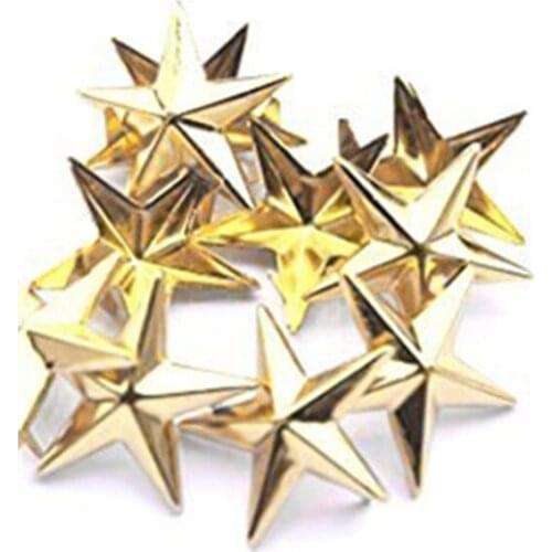 50 Pcs Star Studs Metal Claw Beads Nailhead Punk Rivets With Spikes (10 mm)