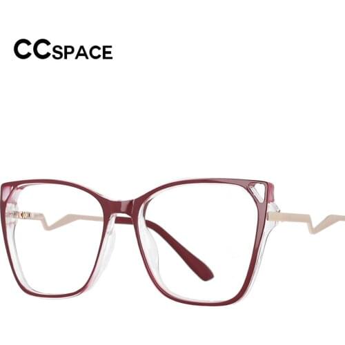 53076 Tr90 Large Frame Womens Cat Eye Anti-Blue Light Glasses Frame Plastic Titanium Optical Fashion Computer Eyeglasses