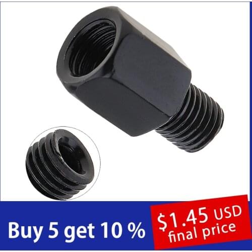 2PCS Mirror Adapter M8 M10 10mm 8mm Universal Black Motorcycle Motorbike Rearview Mirror Adapter Bolt Steel Metal for Motorcycle