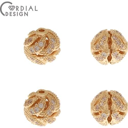 Cordial Design 30Pcs 9*10MM Jewelry Accessories/DIY/Hand Made/CZ Charms/Loose Bead For Bracelets/Jewelry Findings & Components