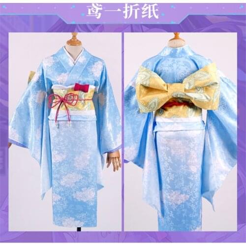 Anime Cosplay Costume DATE A LIVE Tobiichi Origami Kimono Yukata Christmas Dress Lolita Dress A