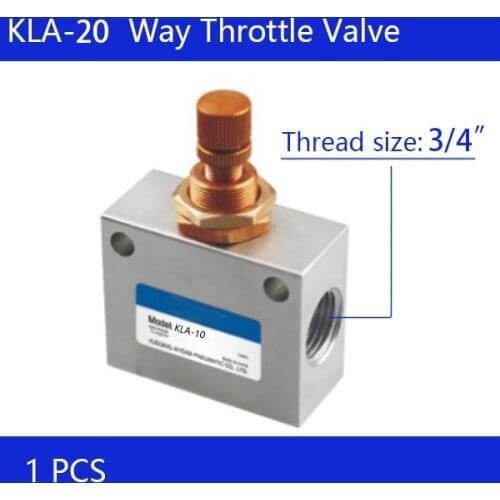 Free shipping KLA-20 3/4" Speed Control One-Way Throttle Pneumatic Flow Valve Silver Tone