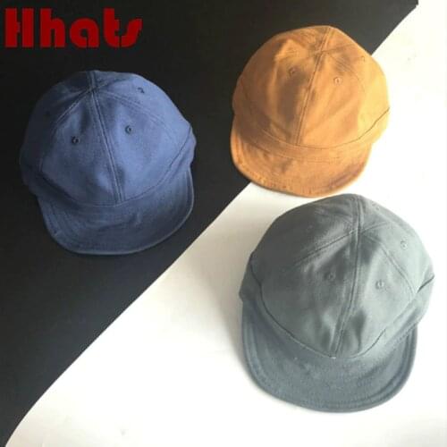 Cotton Short Brim Baseball Cap Hip Hop Women Fitted Cap Solid Soft Brim Snapback Hat Cap For Men Spring Fall Male Hat Bone