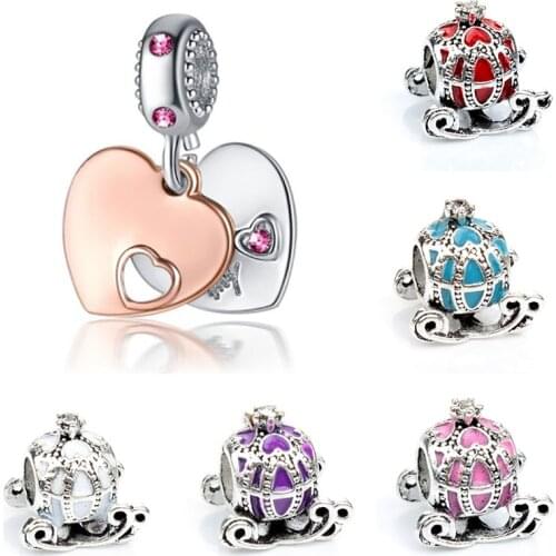 Fit pulsera charms plata de ley original bracelet beads for fashion jewelry making bijoux bracciali charm sieraden maken