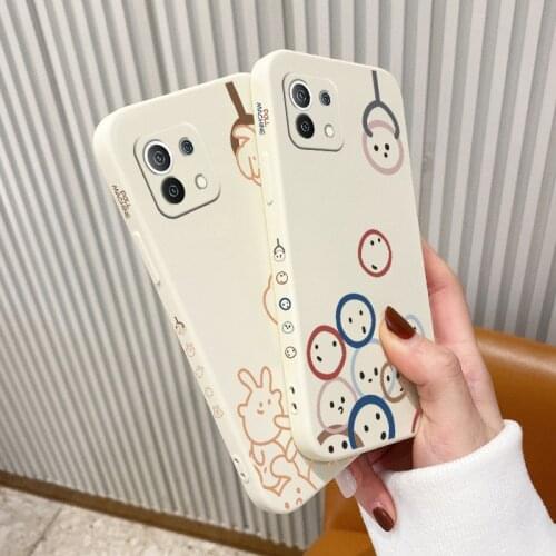 Side Print Showy Pattern Case For Xiaomi Mi 11 10T 10 lite 9T Note 10 Redmi Note 9 9T 8 8Pro 7 7Pro 9 9A K30 K20 Liquid Silicone