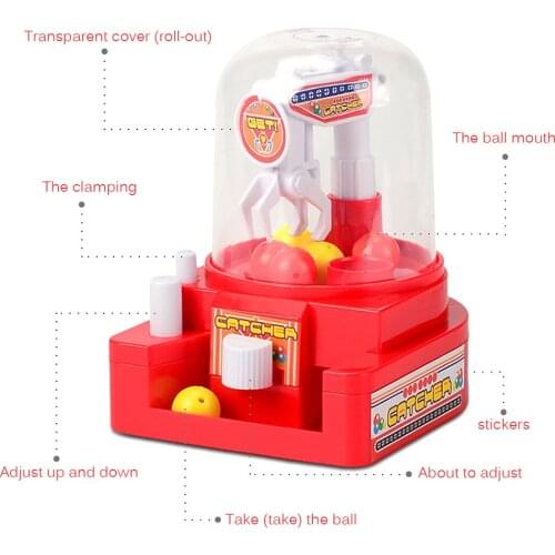 Child Mini Arcade Claw Machine Toy Candy Grabber Doll Claw Toy Catcher Color Ball Board Game RC Arcade Claw Machine For Kid Gift