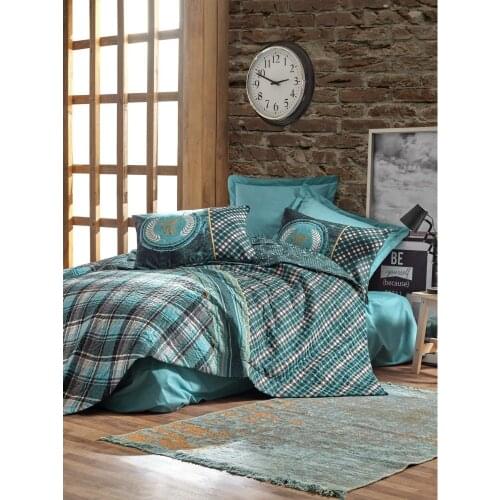 Cotton Box Double Quilted Duvet Sets, Four Seasons is used, Bedroom, linens, sheets, pillow cases are produced in Turkey Enrico