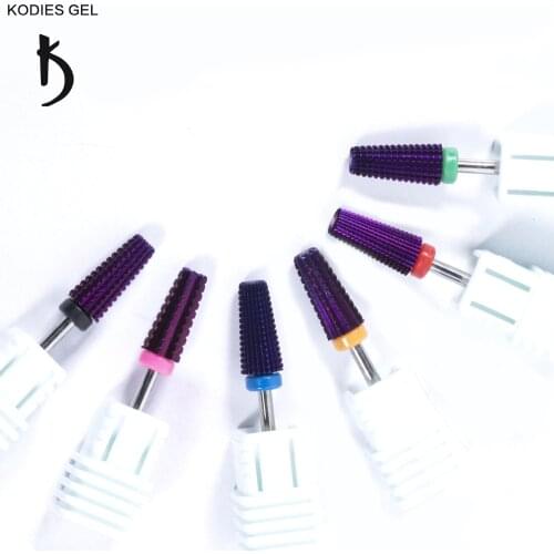 HOT Tungsten Nail Drill Bits 5 IN1 Nail Accessories Electric Milling Cutter Manicure Tornado Flame Bit High Speed Burs for Clean