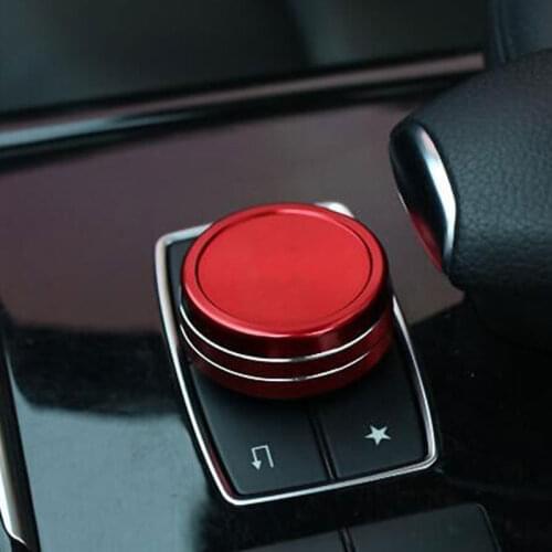 Red Multi-media Switch Button Cover Trim For Benz W212 E200/250 E300/350 2015 2014