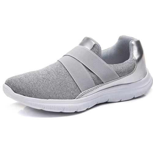 Four Seasons Black Gray Sport Shoes Women Tennis Shoes Slip on Adult Women Lace-up Athletic Brand Sneakers Ladies Trainers Cheap