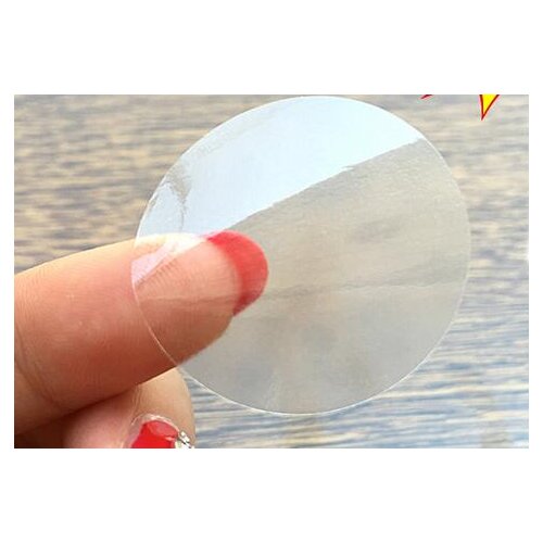 25mm Round / 1 Inch Circular Blank Transparent Seal Sticker Clear Pvc Label Without Any Logo Printing