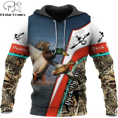 Animal Duck Hunter Fly 3D Printed Men Hoodie Harajuku Fashion Sweatshirt Unisex Casual Pullover sudadera hombre hoodies DW077