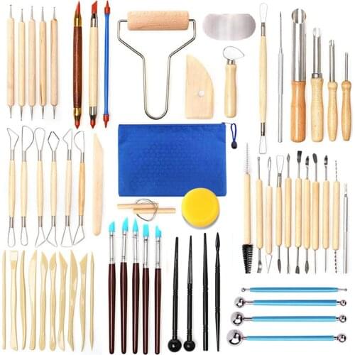 Clay Tools Set Sculpting Kit Sculpt Smoothing Wax Carving Pottery Ceramic Tools Polymer Shapers Modeling Carved Tool Sculpture