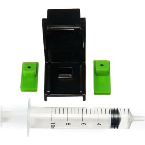 3in1 Ink Refill Cartridge Clip 2pcs Rubber Pads Syringe Tool Kit for HP Printer