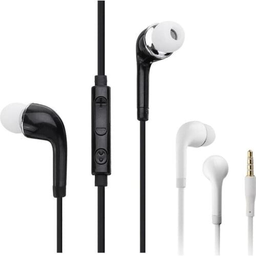 20pcs/lot Wholesale Mobile Phone Earbuds 3.5mm Jack Universal in-ear Earphone With Mic Music Control For iPhone Samsung S4 J5