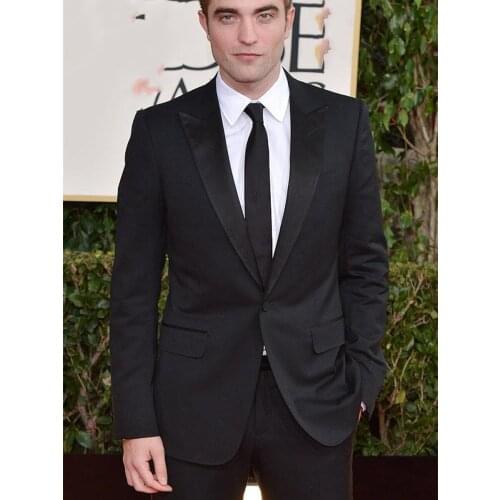 New Arrival One Button Groomsmen Peak Lapel Groom Tuxedos Men Suits Wedding/Prom Best Blazer ( Jacket+Pants+Tie) D73