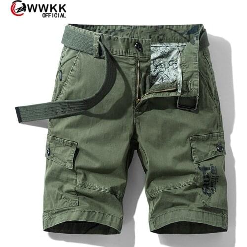WWKK 2020 New Shorts Men Summer Hot Sale Work Short Pants Camouflage Military Brand Clothing Fashion Mens Cargo Shorts 28-38