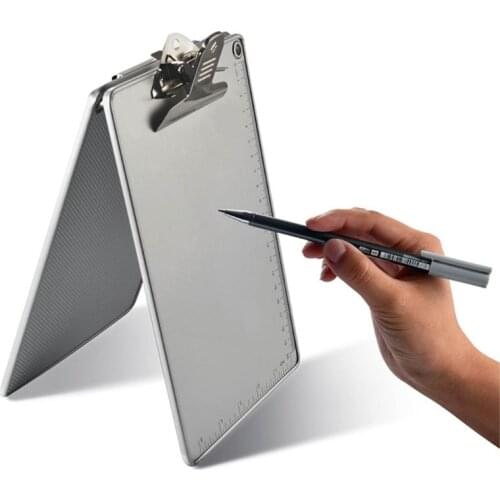 New A4/A5 Aluminum Alloy Writing Clip Board Antislip File Hardboard Ruler Paper Hold