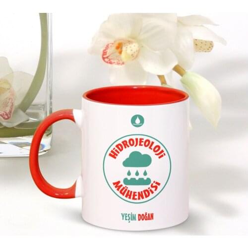 Personalized Professional Hidrojeoloji Engineer Red Mug Cup