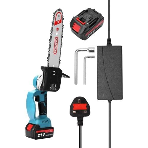 21V Portable Electric Pruning Saw Small Wood Spliting Chainsaw One-handed Woodworking Tool for Garden Orchard