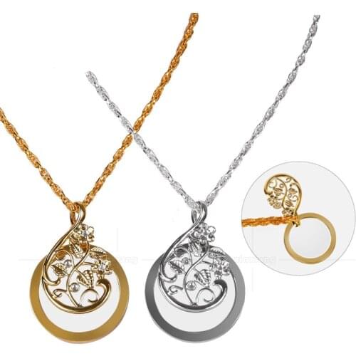 Portable 2 Color Necklace Magnifier 4.5X Wearing Magnifying Glass Fashionable Floral Decoration Loupe Ornaments Lupa