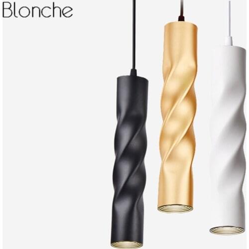 Modern Pendant Lamp Simple Hanging Lights for Kitchen Dining Room Bar Counter Indoor Decor Cylinder Pipe Creative LED Fixtures