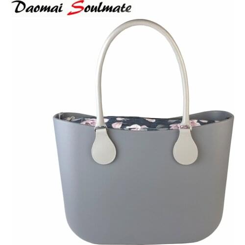 Obag Style Classic EVA bag with waterproof Insert Inner Pocket Colorful Handles EVA Silicon Rubber Waterproof Women Handbag