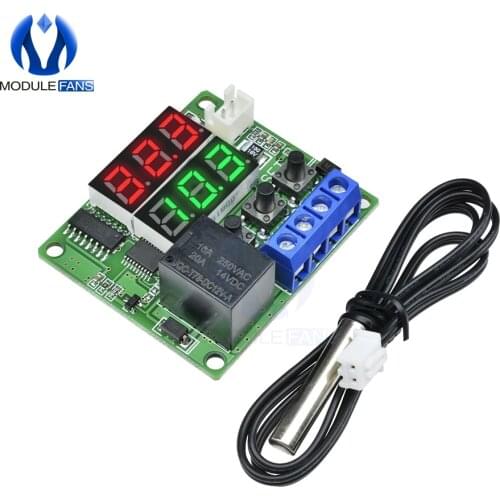 XH-W1219 DC 12V Thermostat Temperature Controller Regulator Switch Control Dual LED Digital Display Waterproof NTC Sensor Module