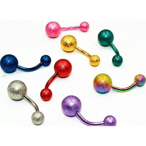 100pcs New Glittler Stainless Steel Navel Belly Ring Button Bar Body Piercing Jewelry Free Shipping