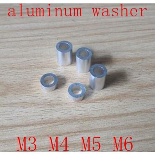 20pcs/lot M3 M4 M5 M6 Aluminum flat washer aluminum Bushing gasket Spacer Non-threaded standoffs For RC Model Parts