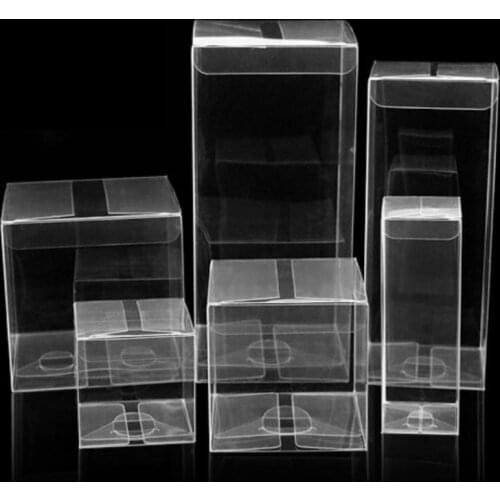 50Pcs Square Transparent PVC Mooncake Biscuit Packaging Boxes Food Candy Storage Case Container Festival Party Supplies