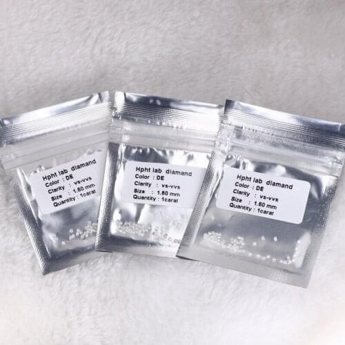Round 1.6mm DEF Color VS Clarity Loose Lab Grown HPHT Diamond for Jewelry Making