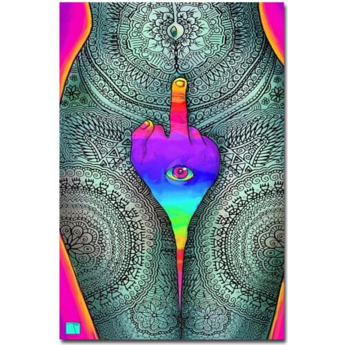 Psychedelic Trippy Visual Abstract Modern-Silk Art Poster Wall Sicker Decoration Gift