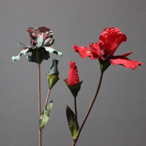 Simulation Flower Green Iris Living Room Bedroom Flower Arrangement Props Sen Series Wedding Floral Art