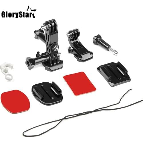 Action Camera Accessories Set For GoPro Hero 8 7 5 6 3 4 Xiaomi Yi 4K SJCAM SJ4000 H9 Chest Strap Base Mount Go Pro Helmet Kit
