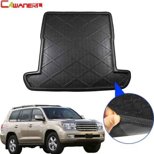 Cawanerl Car Tail Trunk Mat Tray Boot Liner Cargo Carpet Floor Luggage Mud Pad Accessories For Toyota Land Cruiser 2003-2009