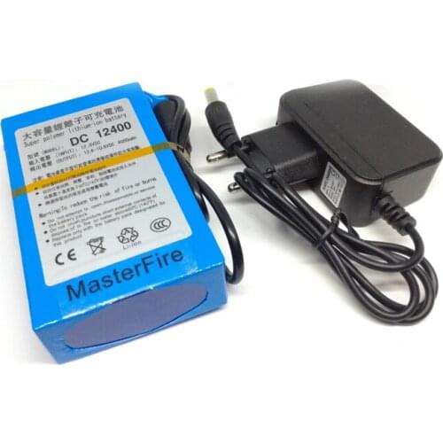MasterFire Portable DC 12V 4000mah Rechargeable Lithium-ion Battery Pack with Plug For CCTV Camera DC 12400