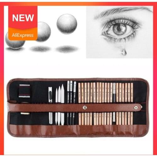 29Pcs sketch pencil set professional sketching drawing tools bag children artsupplie drawing painting pencil pen pen sketch G6W3