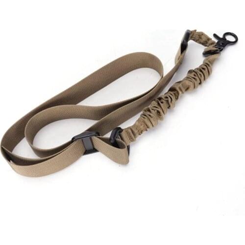 Military Nylon Gun Sling Adjustable Tactical Single Point Bungee Rifle Belts Airsoft Sling Quick Release QD Bucklek Gun Strap