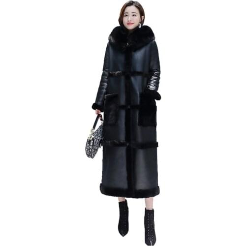 New Fashion Women Parka Coat Plus Size Long Cotton Casual Jacket Ladies Plus velvet Warm Winter Parkas Female Hooded Coat Winter