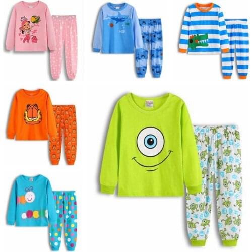 New Childrens Pajamas Set Girl Spring&Autumn Cute Cartoon Pyjamas Baby Boy Clothing Set Cotton Boys Pajama Children Sleepwear