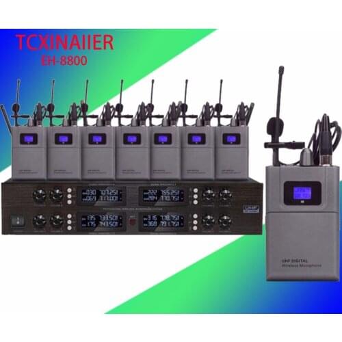 Wholesale Wireless Clip microphone 8Channels Microphone for Karaoke Profissional with Transmitter