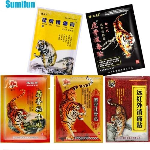 8Pcs/bag Of 5 Different Types Tiger Balm Effective Arthritis Rheumatoid Pain Relief Patches Joint Analgesic Medical Plasters